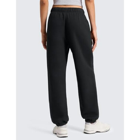 Fleece Lined Jogger Sweatpants Women 28" Inseam High Rise Lounge Travel - Picture 3 of 5